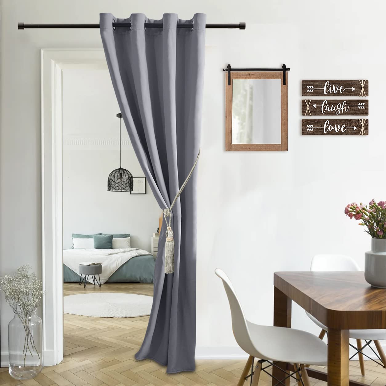 Amazon.com: XTMYI 96 Inch Door Curtains for Doorway,Faux Accordion